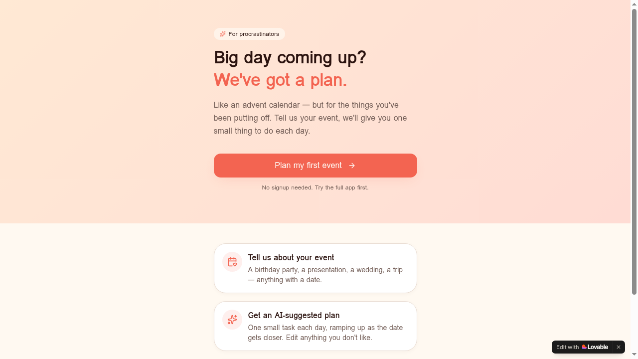 The Procrastinator's Pal screenshot